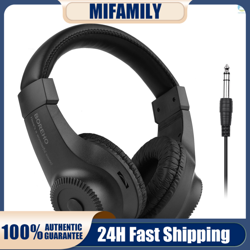 Mới Tai Nghe Chụp Tai Có Dây 50mm Driver 6.5mm Cho Máy Ghi Âm Chơi Game Đen