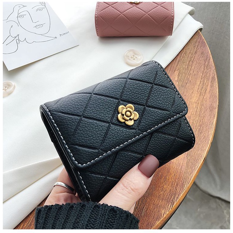 Ví đựng card ví nữ mini hình hoa ví nữ cao cấp đa chức năng