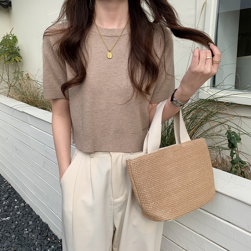 Áo Len Ngắn Tay Màu Sắc Đa Dạng 48998