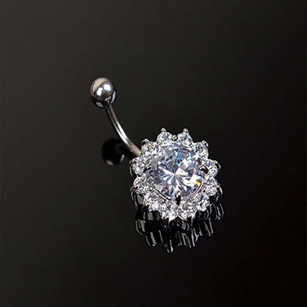 Khuyên Rốn Đính Đá Bằng Thép Y Tế