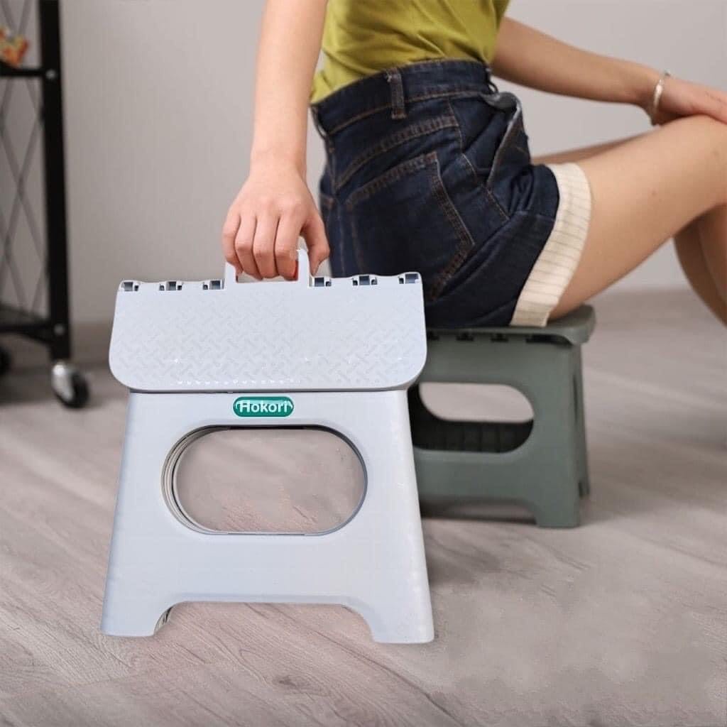 Ghế đẩu gấp gọn Hokori nhựa Việt Nhật size to nhỏ 2058,2059_ghế đẩu,ghế xếp lùn, ghế đẩu gập gọn tiết kiệm_H