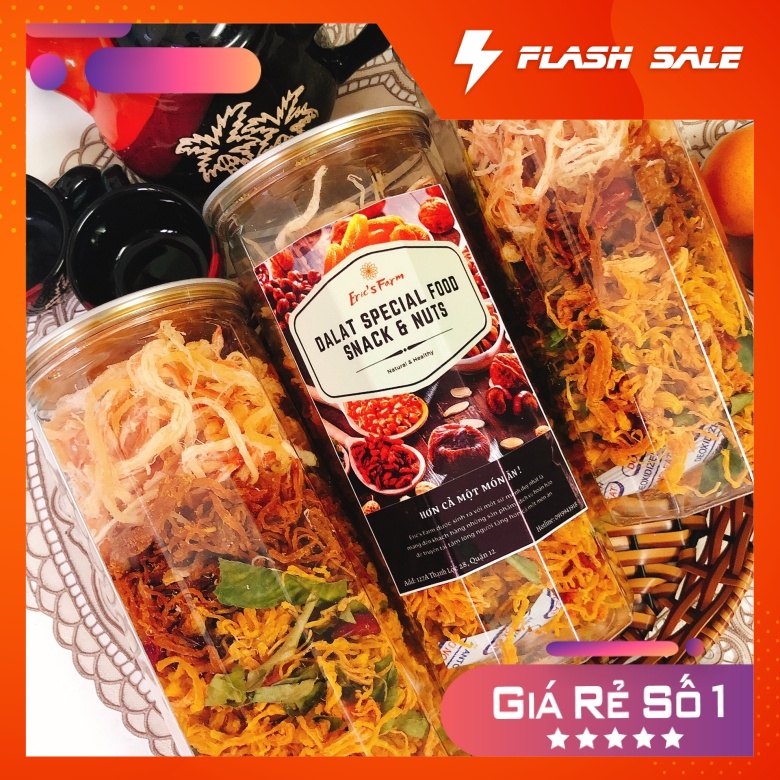 Khô mix 3 vị  300g Eric's Food, ăn vặt Sài Gòn siêu ngon, giá rẻ