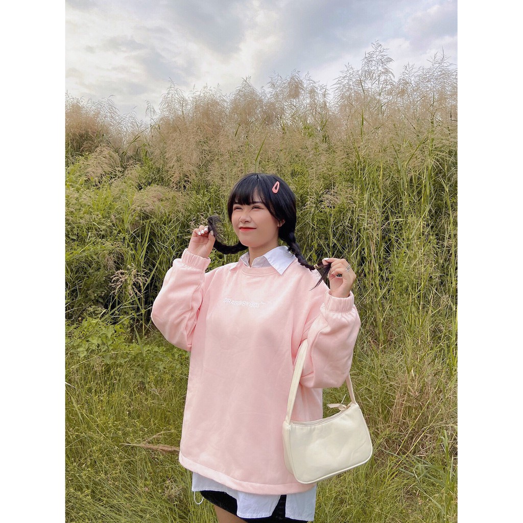 Áo tay dài Local Brand - Áo Nỉ Sweater Phản Quang Hồng Dragonbyboi nỉ cao cấp | BigBuy360 - bigbuy360.vn