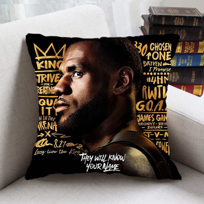 NBA Lakers lebron James kèm vỏ gối James Bryant kèm vỏ gối