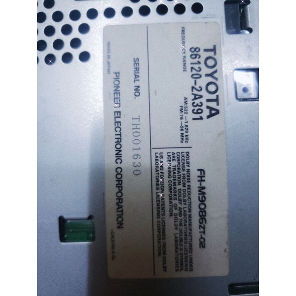 Đầu phát nhạc Pioneer Toyota CD MD TAPE AUX RADIO giành lắp chung cho các loại xe