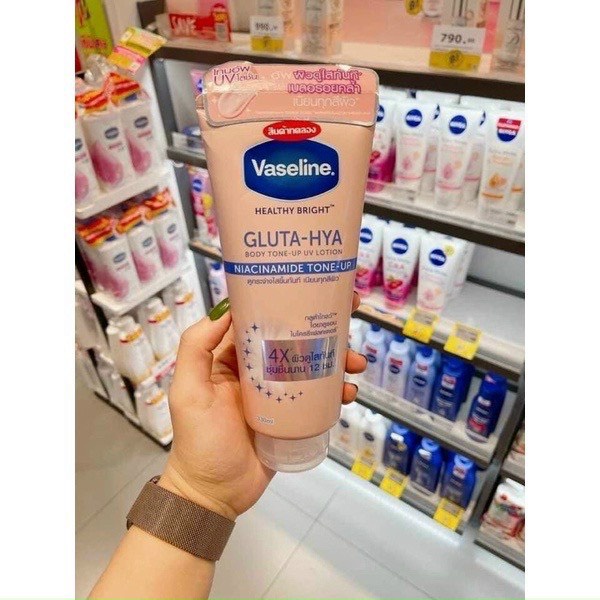 Sữa dưỡng thể Vaseline gluta-hya nicinamide tone-up tinh chất ngọc trai dòng mới serum nâng tông da