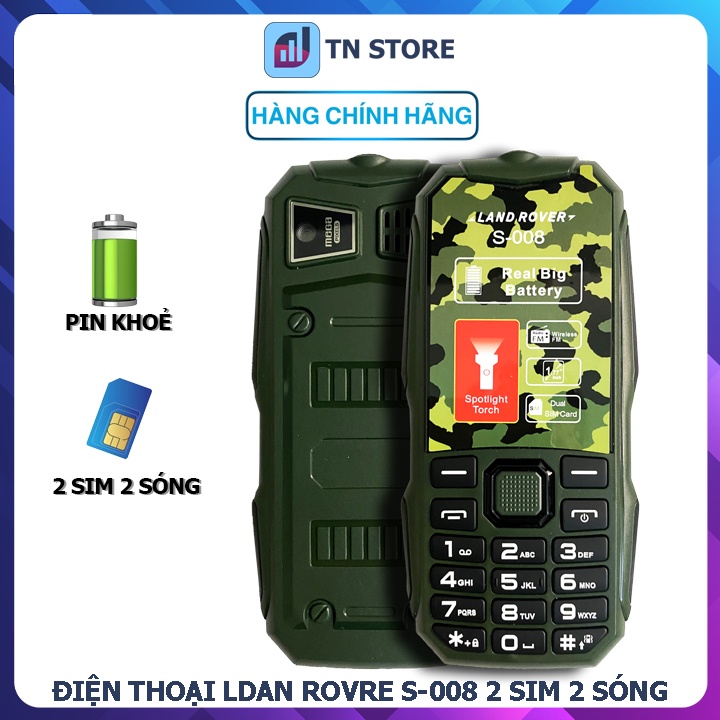 Điện Thoại Land Rover S-008 - 2 Sim 2 Sóng - Pin Khủng - Loa To - Chính Hãng - Bh 6 Tháng