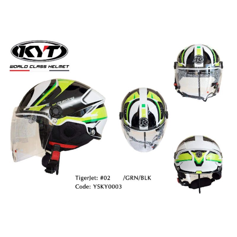 MŨ BẢO HIỂM 1/2 NỬA ĐẦU KYT TIGER ( NHIỀU