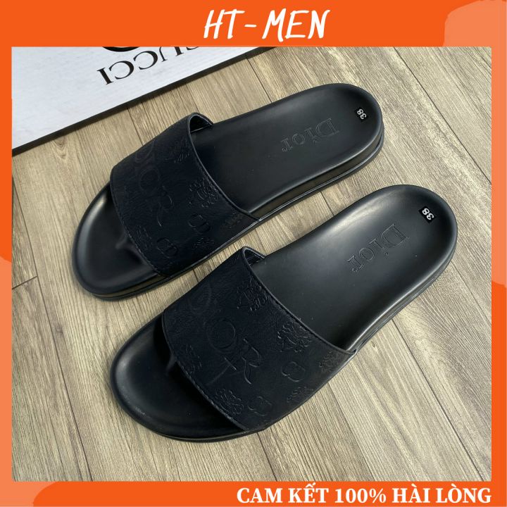 Dép Nam Quai Ngang Di.or Đế Cao Su Chống Trơn cao cấp Full Box