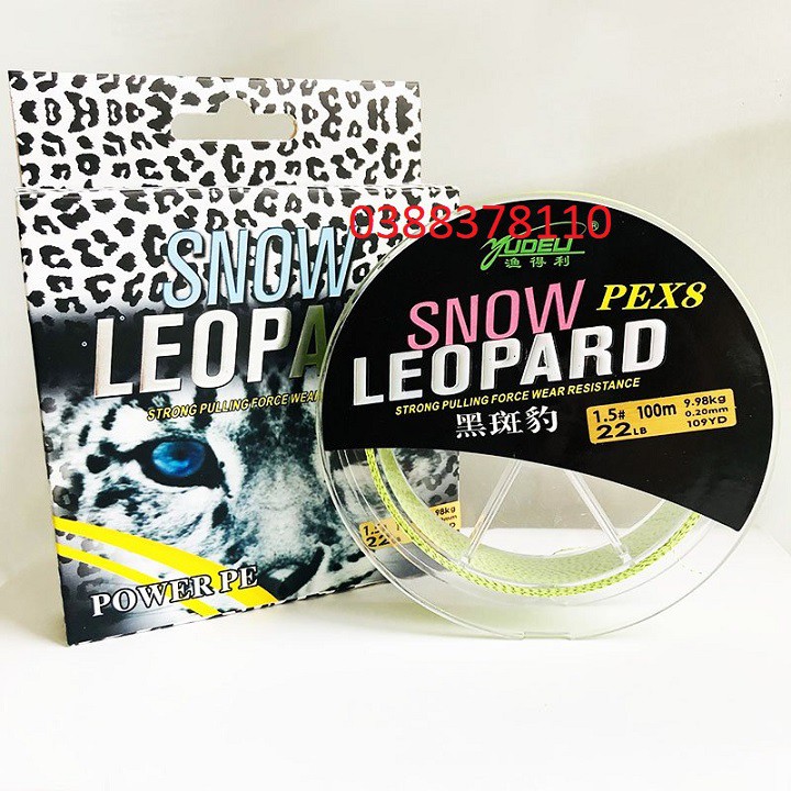 Dây Dù Câu Cá Snow LeoPard PE X8 - 100m - DD12