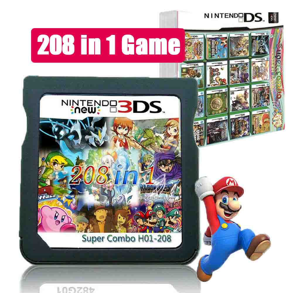 Thẻ Game 208 Trong 1 Cho Nintendo DS NDS NDSL NDSI 2DS 3DS