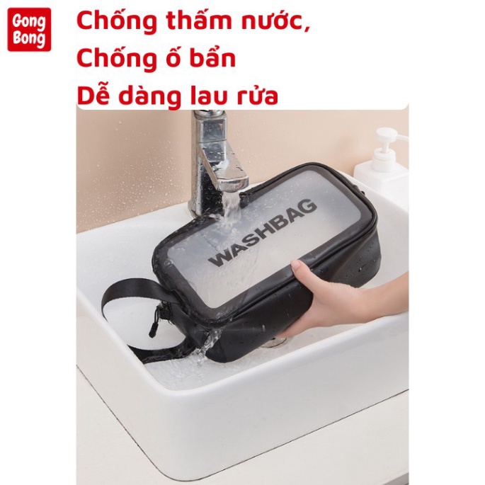 Túi đựng mỹ phẩm du lịch chống nướcFREESHIPSét 3 túi trong suốt đựng đồ mỹ phẩm du lịch thời trang