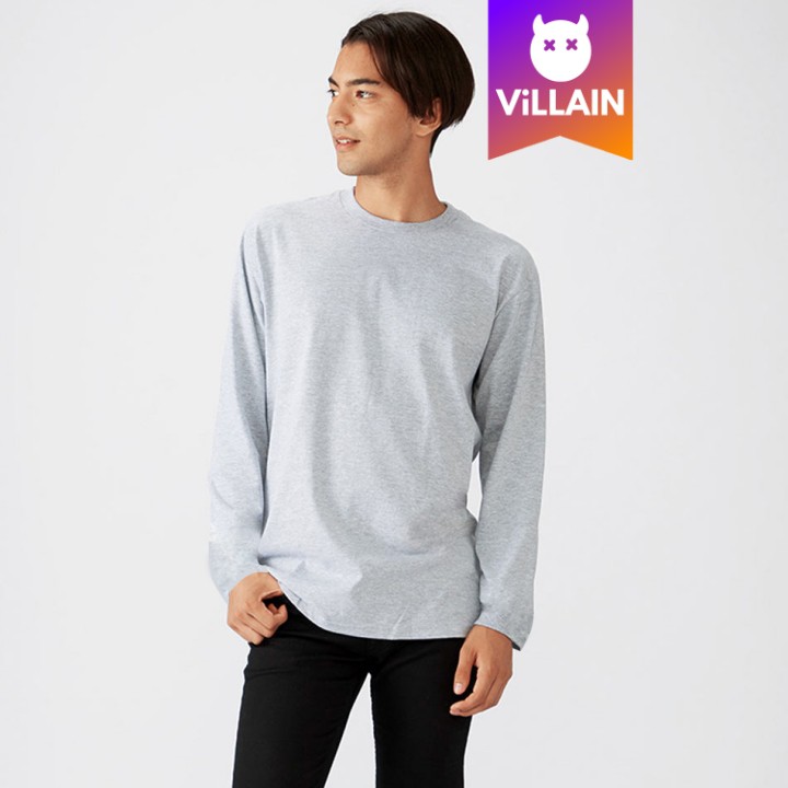 Áo Thun Trơn Dài Tay Nam Nữ Unisex Thời Trang Hàn Quốc - Villain | BigBuy360 - bigbuy360.vn