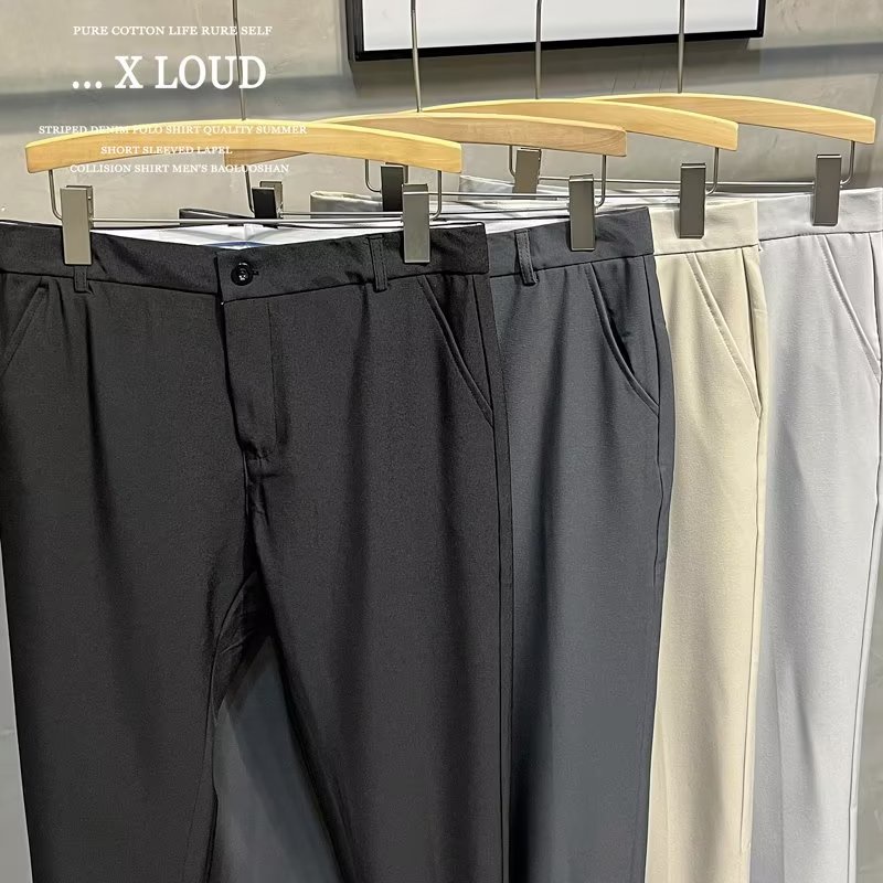 Quần Tây Ống Đứng Dáng Rộng Màu Trơn Thời Trang Thu Đông Hàn Quốc 2022