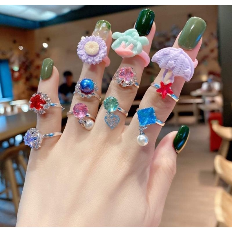 Hộp nhẫn trái tim 3 chiếc cho bé loại đẹp