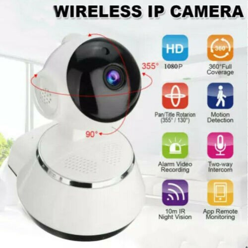 Camera Ip Wifi Ống Kính Fisheye 720p V380 Xoay 360 Độ