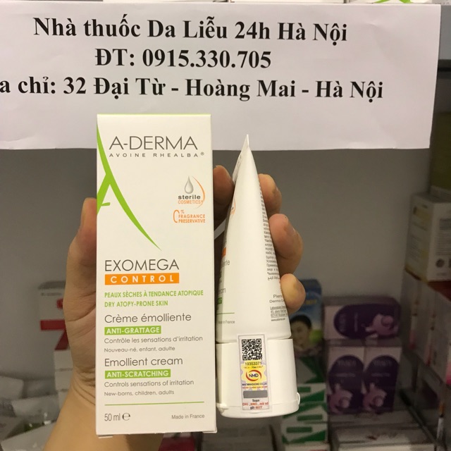 Kem làm mềm da giảm khô da Aderma Exomega control
