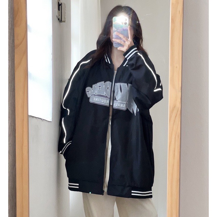 Áo BomBer Dù 2 Lớp Phối Chữ MUDENG Bản In 5D, Hàng Cao Cấp Đa Tác Dụng 4 Mùa Chống Mưa Nắng Siêu Đẹp