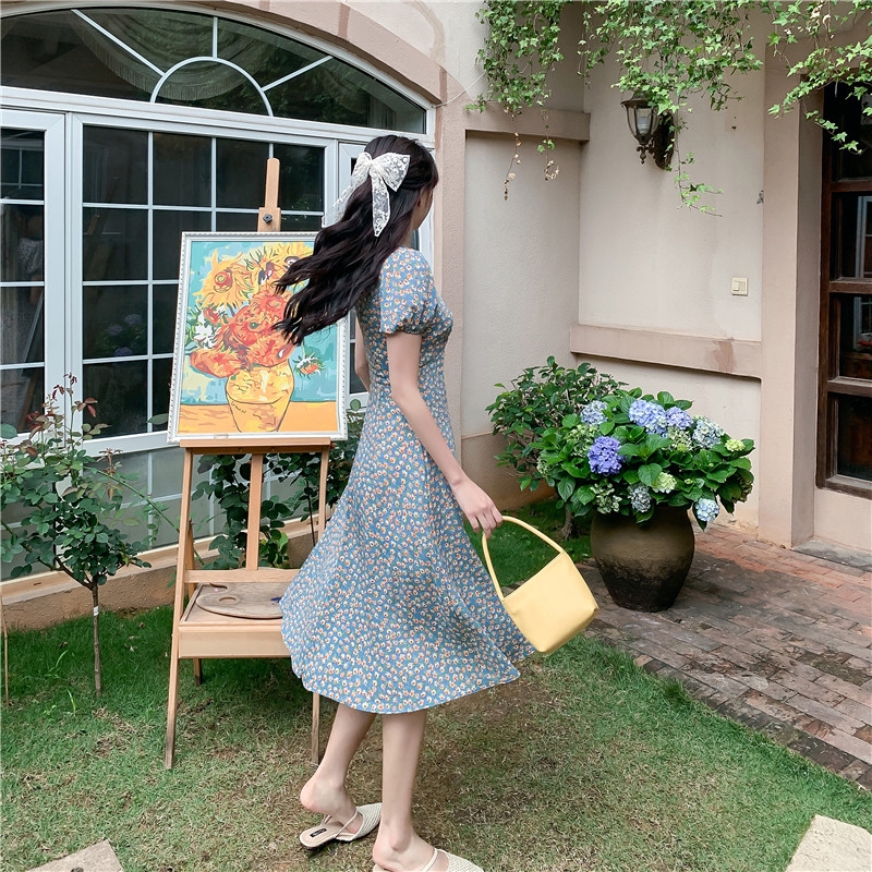 Đầm Hoa Cổ Chữ V Thời Trang Mùa Xuân Cho Nữ | BigBuy360 - bigbuy360.vn