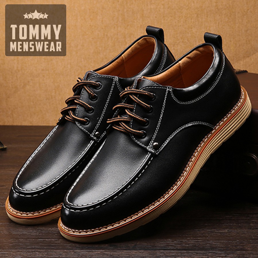 Giày Nam Công Sở - TẶNG TẤT - Giày Da Thể Thao Nam Da Bò Chất Chơi GNK45 | BigBuy360 - bigbuy360.vn