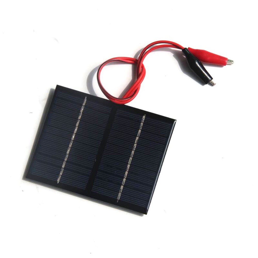 Tấm pin năng lượng mặt trời 12v 1.5w linh hoạt nhiều màu kèm kẹp