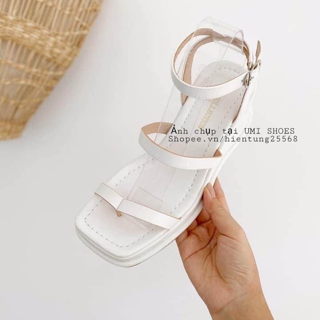 [MẪU MỚI] Giày sandal đế xuồng cao 5cm nữ quai mảnh xỏ ngón tông kẹp thời trang xuất khẩu phong cách cá tính