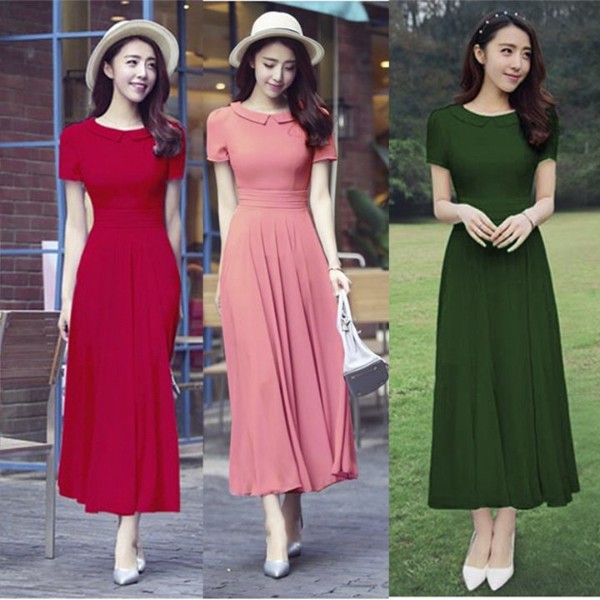 SALE - Đầm maxi voan cổ sen Misa Fashion MS289