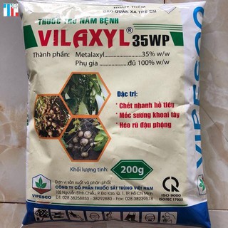 Thuốc trừ bệnh hoạt chất Metalaxyl 35wp - Vilaxyl 35wp gói 200gam