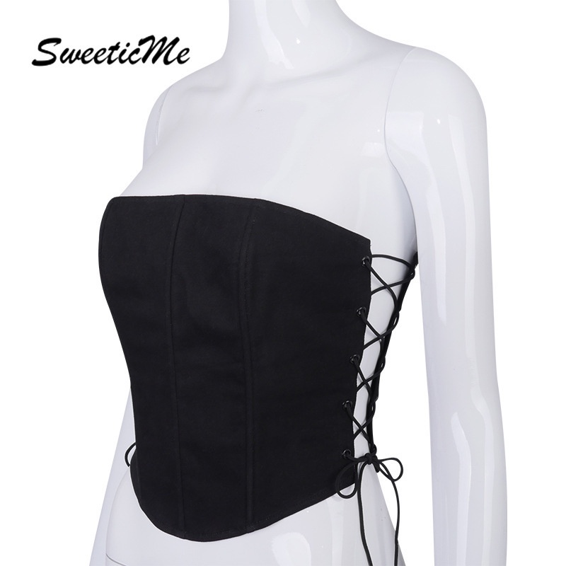 Áo Nịt Ngực Sát Nách Màu Trơn Hở Lưng Sweeticme