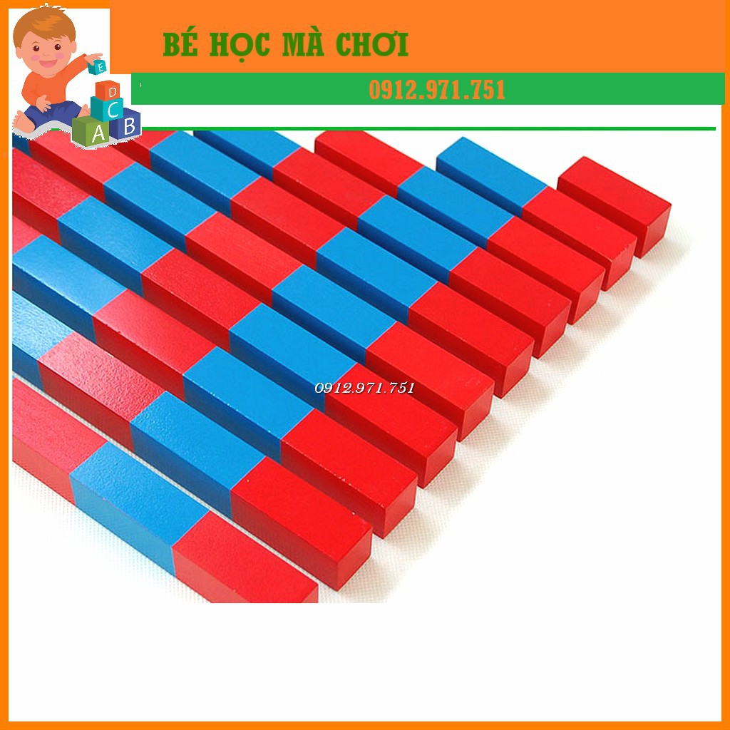 Bộ gậy số Montessori - bộ to