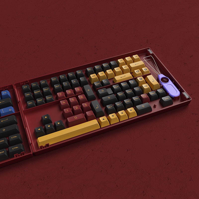 [Mã 44ELSALE2 giảm 7% đơn 300K] Set keycap AKKO Blue &amp; Red Samurai (PBT Double-Shot/ASA profile/226 nút)