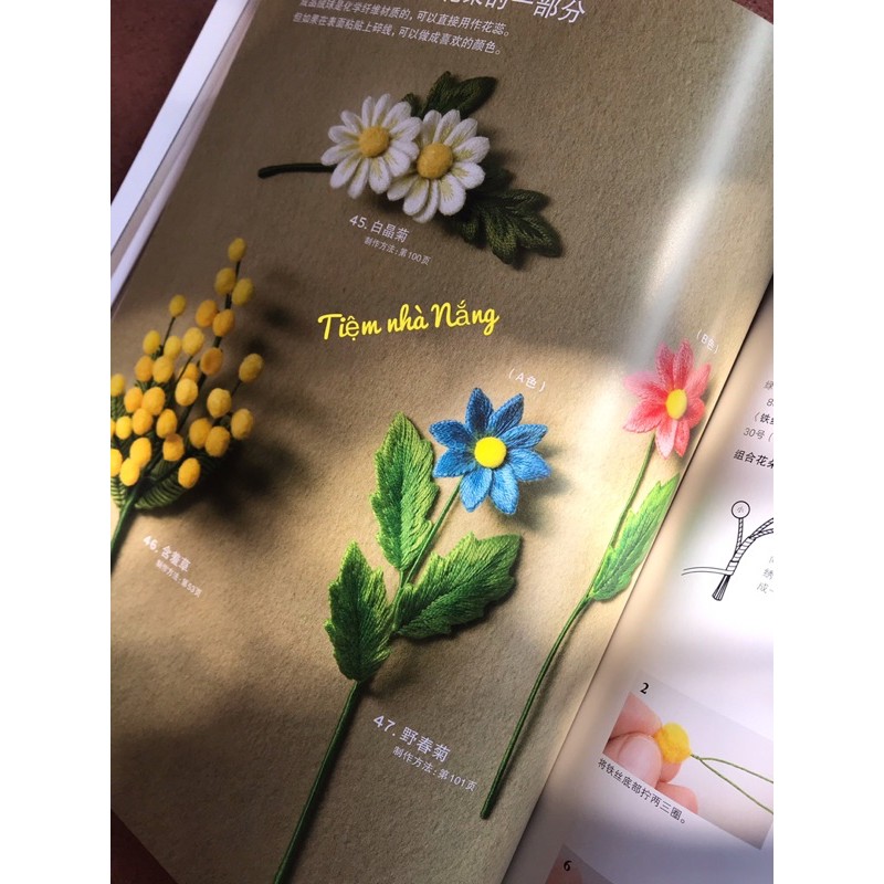 Tập thêu và cách làm hoa 3D