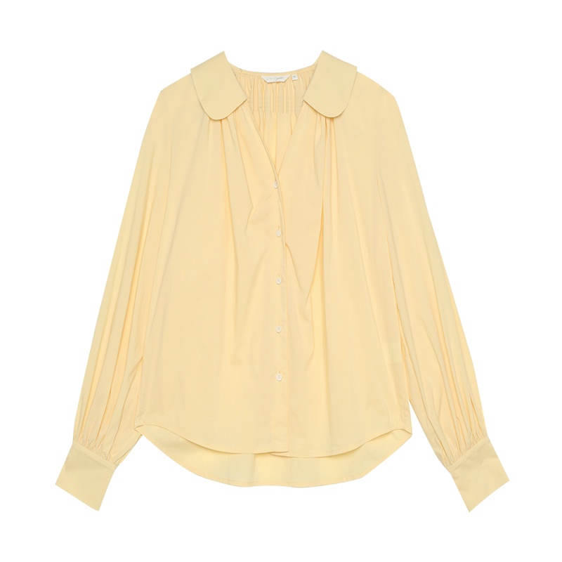 Áo sơ mi Chiffon dài tay cổ V thời trang mùa hè Hàn Quốc thanh lịch tinh tế cho nữ