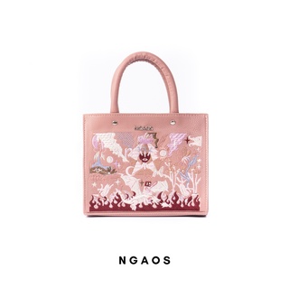 Túi xách ngaos the book bag rosewood - medium size