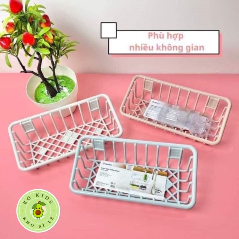 Khay caro dán tường Việt Nhật , Khay đựng đồ nhà tắm nhà bếp đa năng