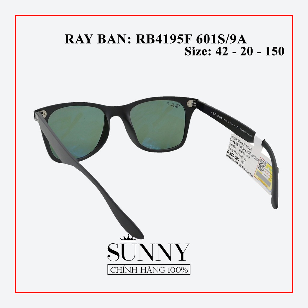 RB4195F 601S/9A - Kính mát thời trang Rayban chính hãng , bảo hành toàn quốc, thiết kế dễ đeo bảo vệ mắt
