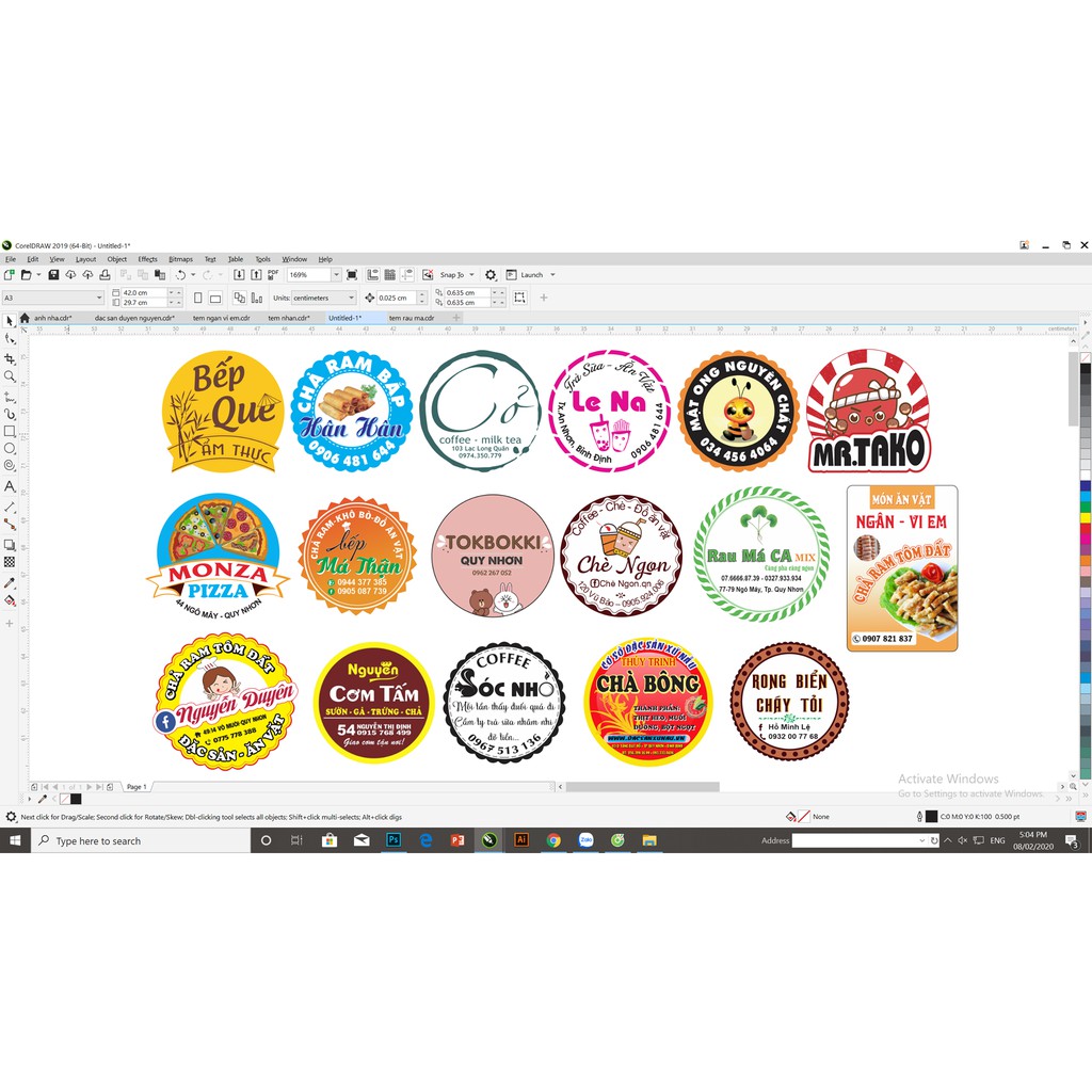 Nhãn decal dán đã bế thành phẩm