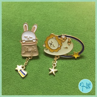 Pin xiếc thú sư tử và thỏ trắng