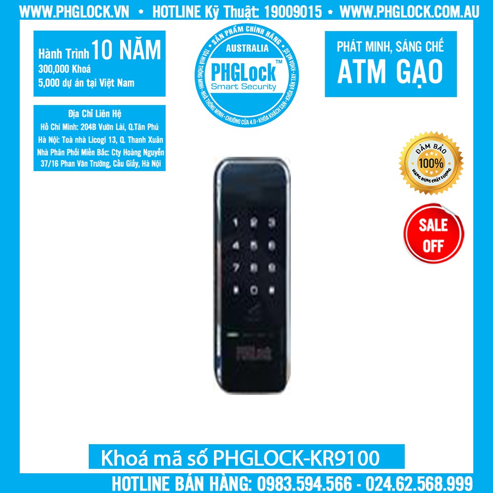 KHÓA CỬA ĐIỆN TỬ PHGLOCK KR9100