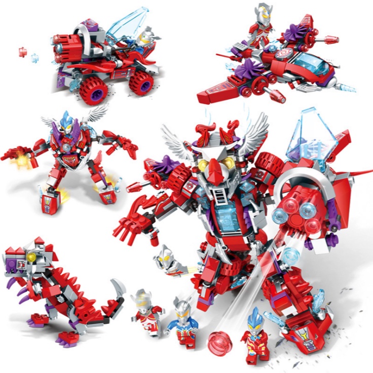 Tương thích với các khối Lego, Vũ trụ Anh hùng Ultraman, Siêu nhân, Lợi ích cho Trẻ em, Lắp ráp Trí tuệ, Đồ chơi Hạt nhỏ