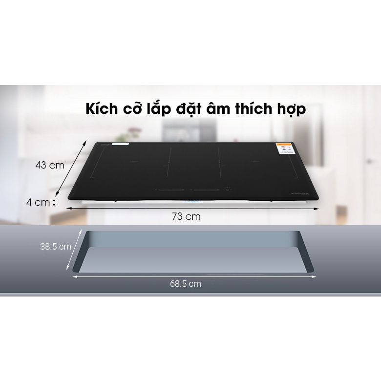 Bếp từ đôi Kocher DIB4-888 hàng nhập khẩu bảo hành 3 năm