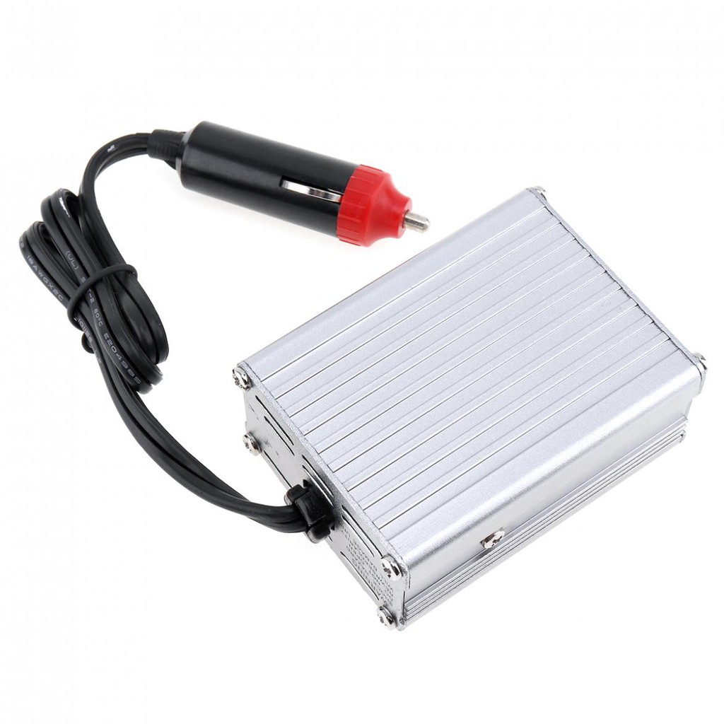 Bộ chuyển đổi nguồn điện từ 150W DC 12V 24V sang AC 220V 110V cổng USB cho xe hơi