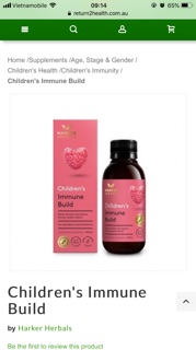 Tăng đề kháng Children’s Immune Build