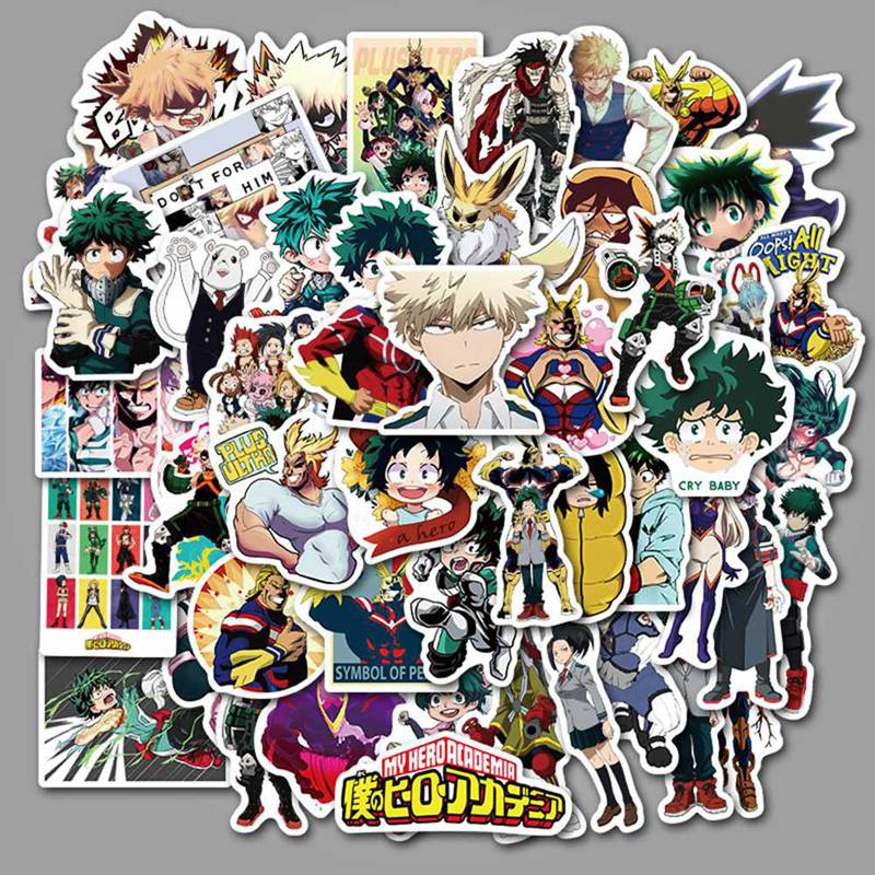 flowersqueen Nhãn Dán Trang Trí In Hình Nhân Vật Hoạt Hình My Hero Academia