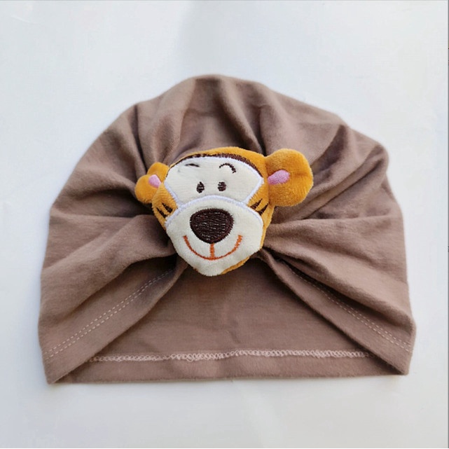 Mũ turban cho bé chất cotton đính hình thú đáng yêu MTB171 Mica baby