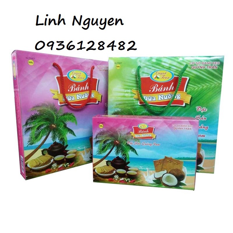 COMBO 5 HỘP GIẤY 0,5KG Bánh Dừa Nướng Quỳnh Trân