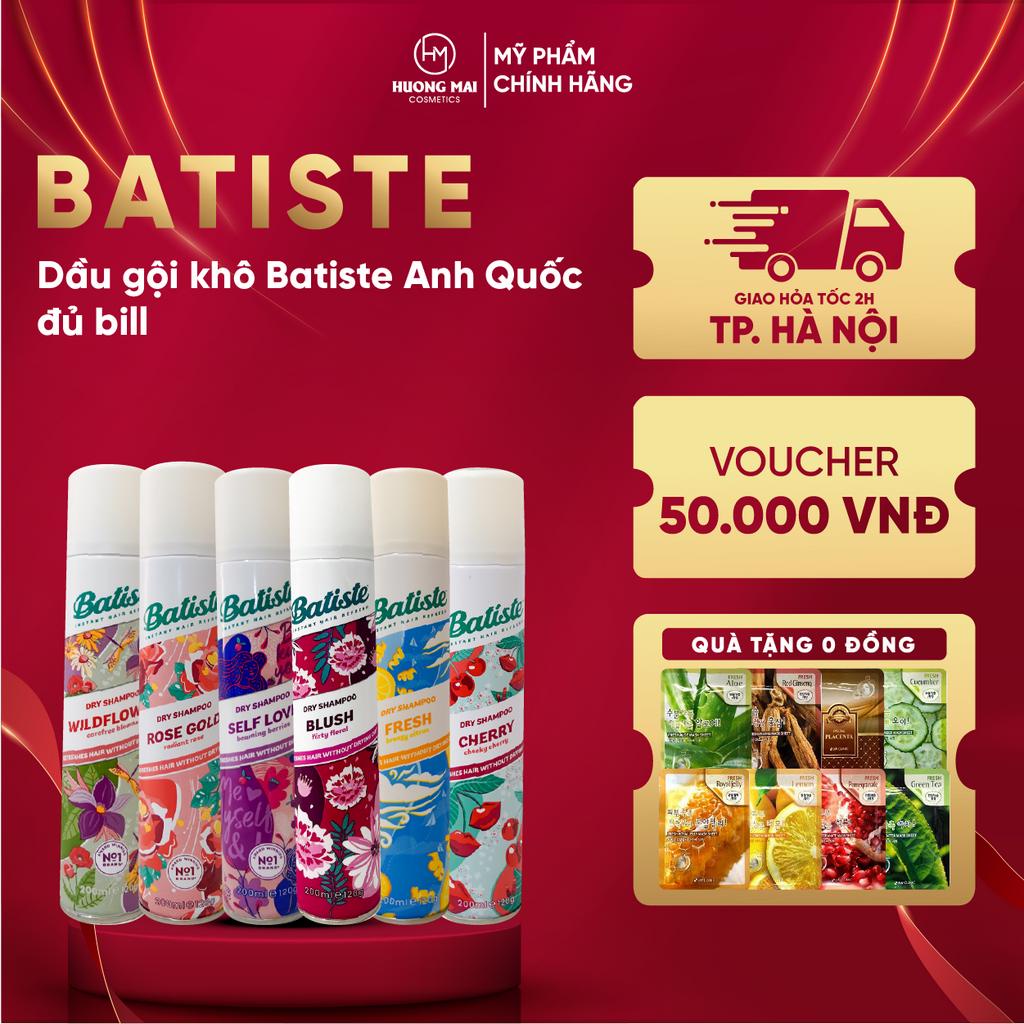 Dầu gội khô Batiste Anh Quốc đủ bill