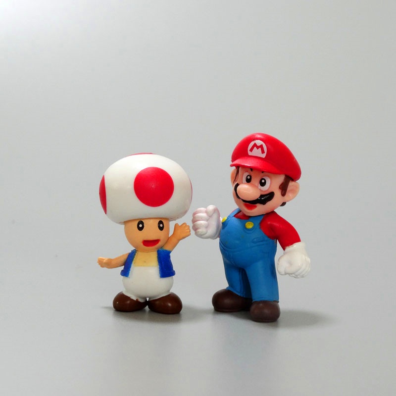 Bộ 6 Mô Hình Nhân Vật Mario Bros Luigi Yoshi Kong Wario