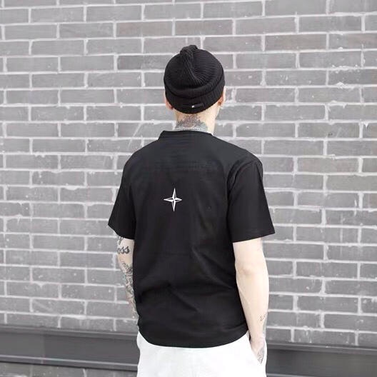 Áo Thun Unisex Thêu Chữ & island * Logo Phản Quang