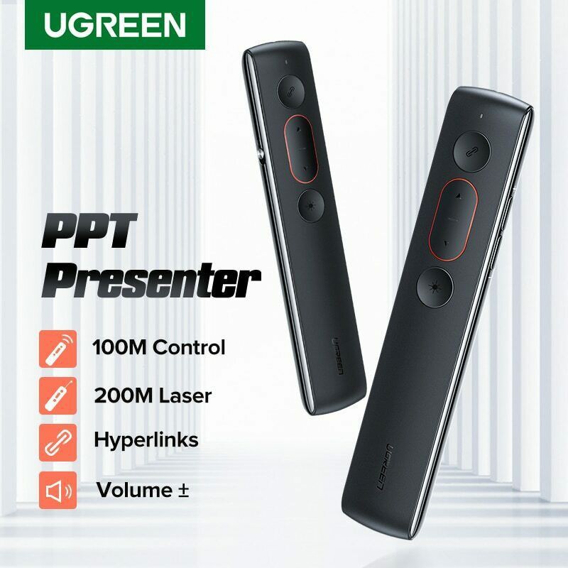 Bút trình chiếu Laser PPT không dây điều khiển từ xa 100m dùng sạc cổng type-C Laser 200m UGREEN 60795